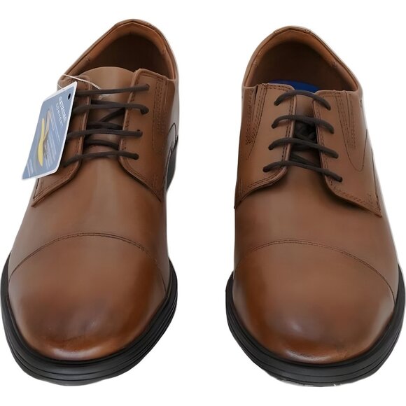 Clarks Dark Tan Cap-Toe Oxfords Men's Shoes Size 10.5M US EU 44 - Picture 5 of 6
